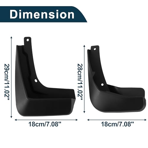Image of Mud Flaps Splash Guards for Volkswagen Golf Sportsvan 2019-2020 W /Mount Accessories Mud Guards Front and Rear 1 Set