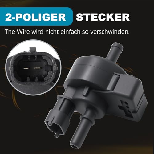 Hoypeyfiy 55566514 Kraftstofftank Entlüftungsventil, Ersatz für Opel Corsa E 2015-2019, Ersatz für Opel Meriva B 2010-2017, Ersetzt 0280142487 0280142486 0850093