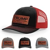 Trump For President 2028 Keep It Going Patriotic Maga, Republican, Trump, Election 2028 Hat, 112 Style Trucker Leather Patch Hat for Men & Women, 6 Panel Baseball Cap with Snapback Enclosure