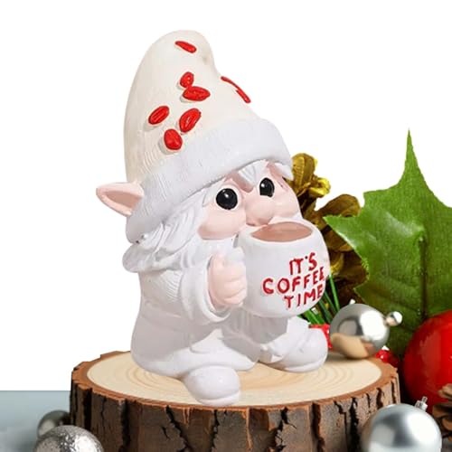 Figuras enanas – Juego de decoración de mesa de resina de 10 x 8,5 cm, decoración para el hogar, decoración festiva de chimenea, exhibición | Encantadora decoración de vacaciones de invierno para sala