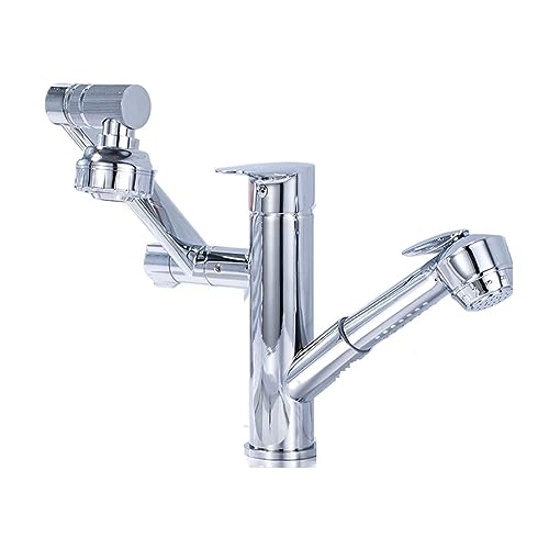 Robinet de salle de bain chrome rotatif 1080° mitigeur chic et durable - 2