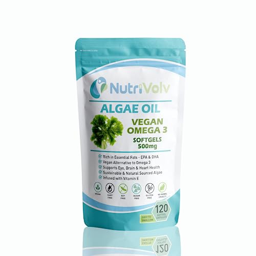 Vegan Omega 3 Algae Oil Softgels 500mg