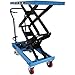Hydraulic Scissor Lift Table Cart Dual Scissor Mobile Lift Platform with Foot Pump 62.4 in Raised Height 770LB Capacity