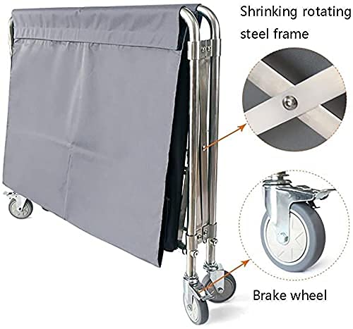 Kuchnia Ruchome Wózki Szare Medyczne Składane X-Cart Z Kółkami Basket Trolley Heavy Duty Pranie Heat Dla Hotel Metal Lniana Sorter Do Szpitala Do Domu