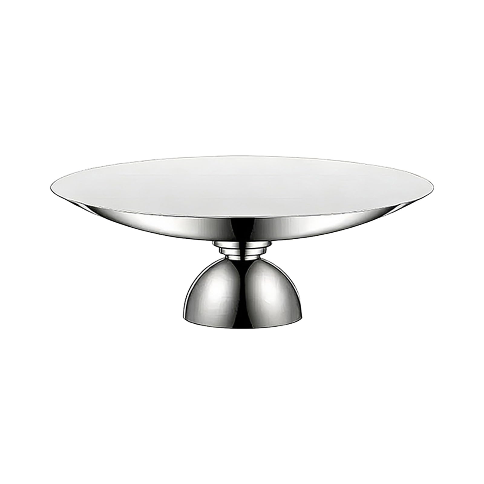 Tabletop Serving Tray of 304 Stainless Steel, Round Pedestal Plate for Fruit, Pastries, and Party Presentation Dessert Plate Platter Pastry Holder Candy Tea Tray Appetizer Display Countertop Serving