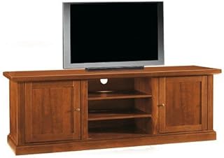 Lo Scrigno Arredamenti, Base Porta TV Classica 2 Porte Tinta Noce W365/N