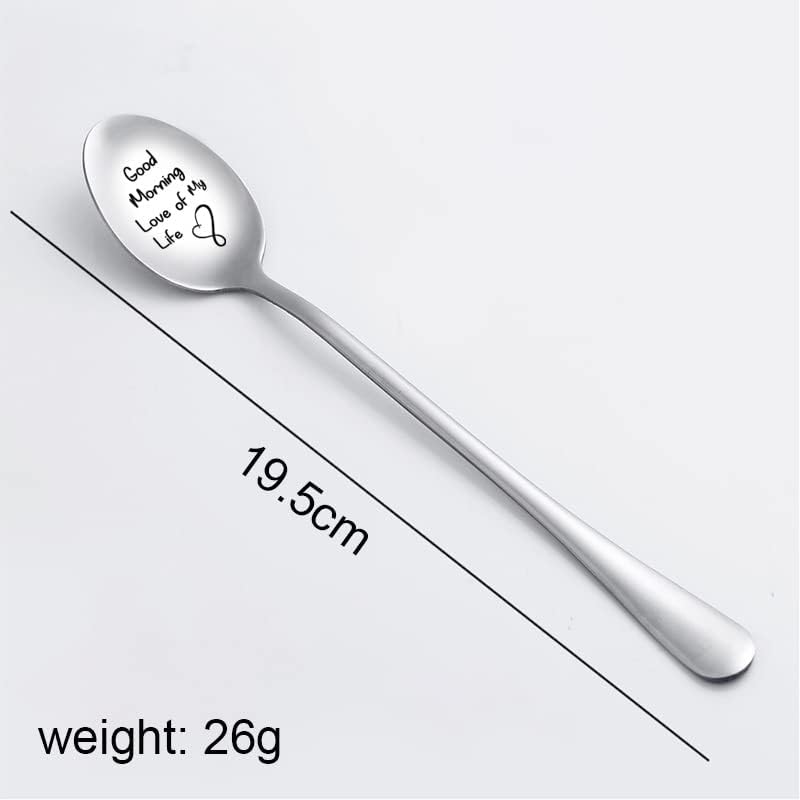 Miniatura 2 de Marido, novio, aniversario, regalos de cumpleaños, esposa, novia, buenos días, amor de mi vida, cuchara de helado para él y ella, regalos para el