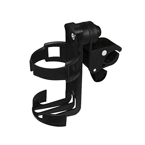 Forumall délicat Noir bébé Poussette Tasse support universel de vélo pour enfant Bouteille de rotation à 360 ° Râteau de bouteille de boisson Tasse Poignée de serrage support Cover