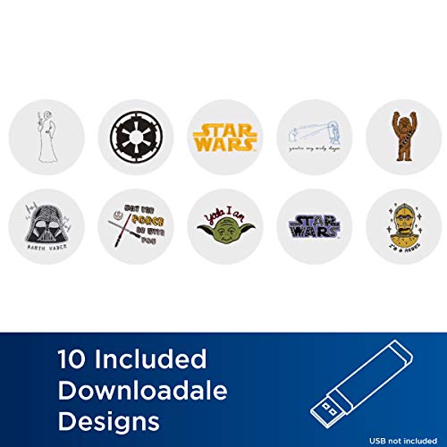 Brother Sewing And Embroidery Machine, Lb5000S, 4 Interchangeable Star Wars Faceplates, 10 Downloadable Star Wars Designs, 80 Embroidery Designs, 103 Built-In Sewing Stitches, 4" X 4" Embroidery Area, Large 3.2" Lcd Touchscreen Display, 7 Included Sewing Feet #TOP7