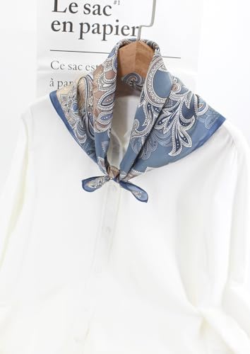 Image of ANDANTINO 100% Mulberry Silk Scarf -21 inch Square Neckerchief with Gift Packed