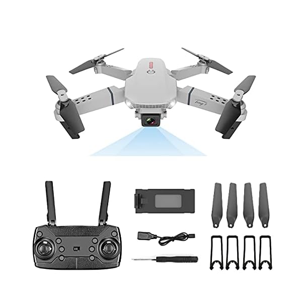 SWETIY Drohne Mit Kamera, Drohnen-Quadkopter 3-Achsen-Gimbal Mit Kamera, 1080P FHD Live Übertragung 120°, 20 Minuten…
