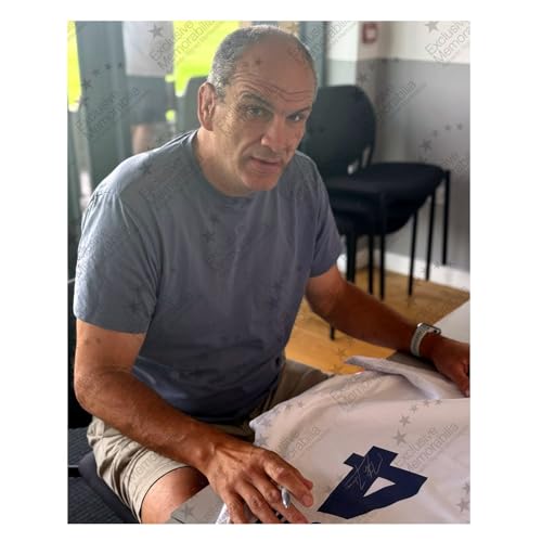 Maillot de rugby anglais signé Martin Johnson sous cadre icône - 2