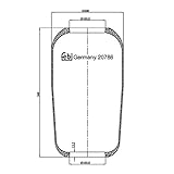 Höhe oder Dicke: 360 mm, Innendurchmesser: 100 mm, Außendurchmesser: 200 mm, Einbauseite: Vorderachse beidseitig, Einbauseite: Hinterachse beidseitig, Gewicht: 1,5 kg