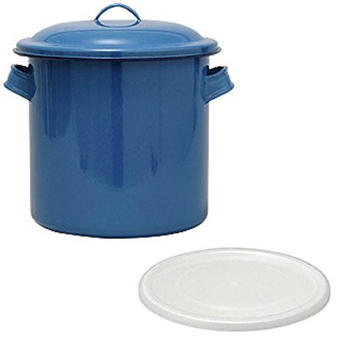 野田琺瑯 ホーロー製保存容器 ホーロータンク 24cm＋シールフタセット