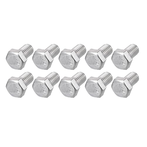 Image of METALLIXITY Hex Bolts (M5-0.8x8mm) 30Pcs, 304 Stainless Steel Coarse Fully Threaded Hex Head Screw Bolt Machine Screws - for Furniture Repair, Silver