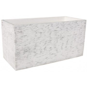 AnaParra Jardinera Rectangular Moderna en hormigón aligerado para Exterior Rectangular Pacífico 90X40X48cm. Natural Gris