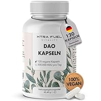 DAO Kapseln 120 Stück (hochdosiert) - 300,000 HDU pro Tagesdosis - DAO Enzym aus Erbsenprotein - vegan & laborgeprüft