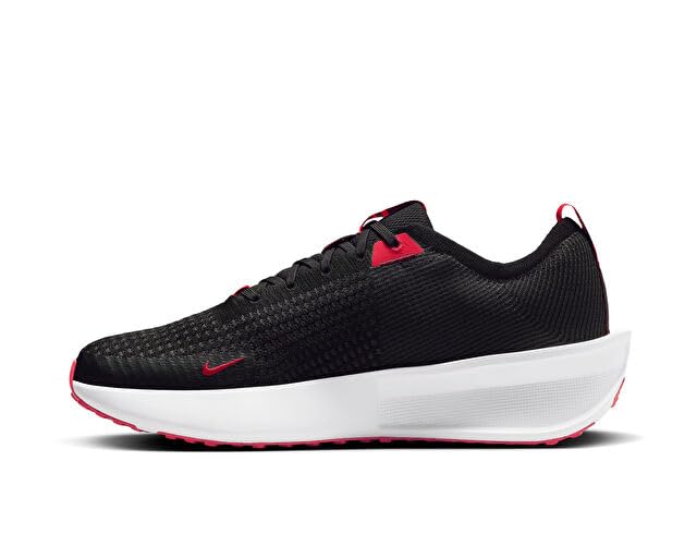 Image of Nike Interact Run Men's Road Running Shoes (FD2291-007, Black /Anthracite /White /Fire Red) Size 9.5