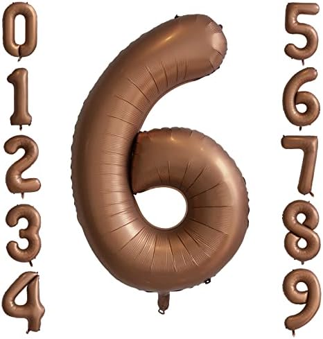 40 Inch Retro Apricot Number Balloon 1, Large Foil Number 1 Birthday Balloons Caramel Helium Digit Balloons for Girls Boys Birthday Anniversary Baby Shower Party Decoration