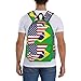 SEOCKA Brazilian American Flag Laptop Commuter Backpack Shoulder Bag Casual Back Pack Daypack Bags With Side Pockets For Work Travel Daily Use