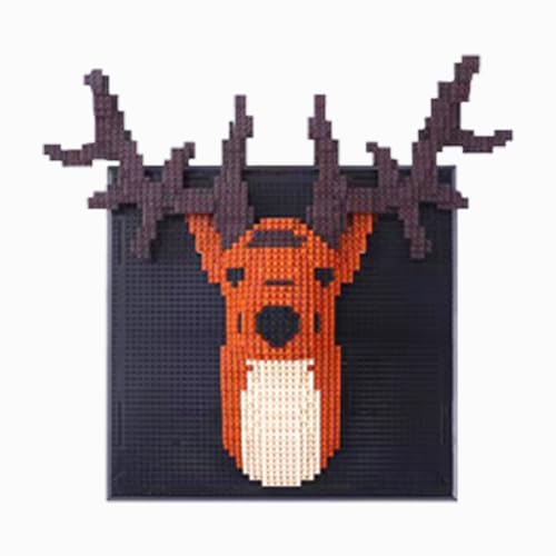 Wall Art Deer Building Blocks Set; A Wall Decor Set for Adults Who Love Creative Hobbies(1651 Pieces) Toys Gifts for Kid and Adult