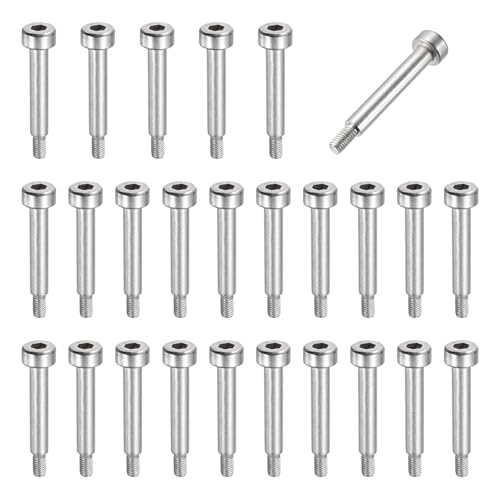 MECCANIXITY 26Pcs 304 Stainless Steel Shoulder Bolt 4mm Dia 14mm L M3x0.5