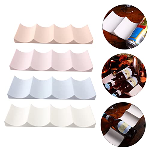 Soporte de vino apilable 4 piezas de PP para mesa miniatura 3