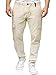Produktbild Indicode Herren Cagle Cargo Stoffhose mit 6 Taschen | Cargohose Leinen Baumwoll Hose Fog M