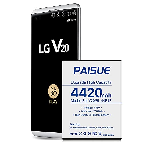 LG V20 Battery, [4420mAh] New Version Li-Polymer Replacement Battery for LG V20 BL-44E1F H910 H918 LS997 US996 VS995 | LG V20 Spare Batteries