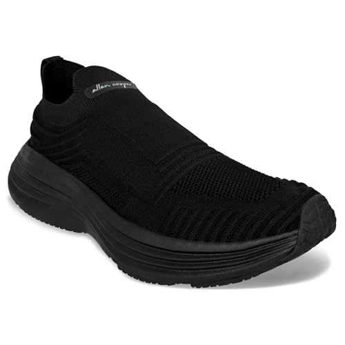 Image of Allen Cooper Training,Atheletic,Gym,Sports Comfortable Extra Max Cusion with Memory Foam Insole,Anti Skid Tech Grip Walking Shoes for Men(06202 Black /Grey-Sizes 6,7,8,9,10)