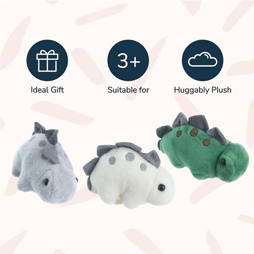 PixieCrush Dinosaurs Stuffed Animals for Girls Ages 3-8 - Mommy Stegasaurus with 4 Babies - Magical Dinosaur Pillow Plushie - Enchanting Cuddly Plush Toys for Imaginative Play - Thumbnail 3