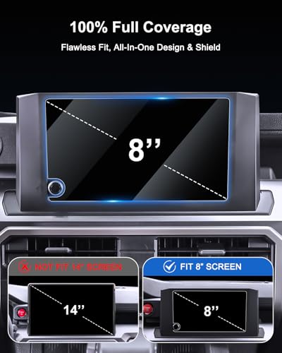 Image of SHAOHAO for 2026 Toyota 4Runner Screen Protector for 2025 2026 Toyota 4Runner Accessories (SR5, TRD Sport, TRD Off-Road) 8-Inch Tempered Glass Anti Fingerprint & Scratch HD Clear Bubble Free