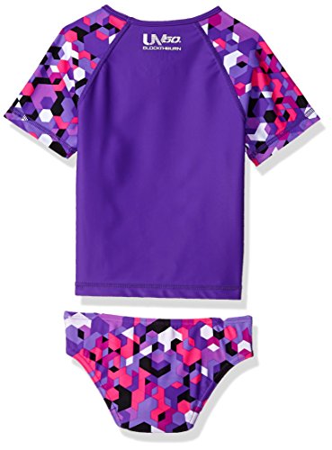 Image of Speedo Girl's Uv Swim Shirt Short Sleeve Rashguard Set