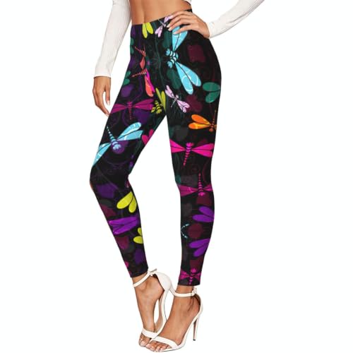 Leggings de libélula para mujer pantalones de entrenamiento suaves que no se bajan en el gimnasio