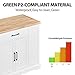 Yaheetech Rolling Kitchen Island Cart with 3 Drawers, Kitchen Storage Cabinet on Wheels with Open Shelves and Inner Adjustable Shelves for Dining Room/Living Room, Thicker Rubberwood Top, White