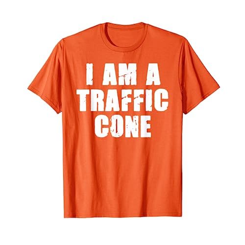 I Am A Traffic Cone Shirt Halloween Costume I'm Lazy Easy T-Shirt