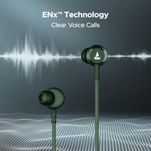 Image of Boat Rockerz 110 /Rockerz 109 Wireless in Ear Neckband with Up to 60 Hrs Playtime,Dual Device Pairing,Enx Tech,Beast Mode,ASAP Charging,Btv5.3,IPX5,Type-C Interface & Magnetic Power Buds(Fern Green)