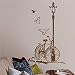 Adesivo murale lampione bicicletta decorazione della casa decalcomania della parete di arte soggiorno camera da letto decorazione della parete murale adesivo rimovibile in vinile 57 * 92 cm