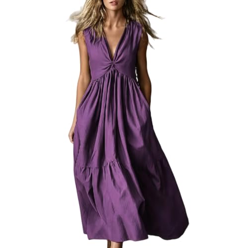 Robe longue d'été coupe trapèze masquant les imperfections avec élégance