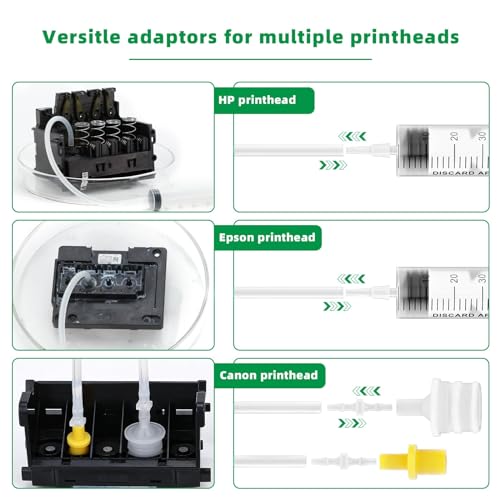 Printhead Cleaning Kit, Best Printers Printhead Cleaning Kit for Epson Printer Nozzle Cleaning, 250ml Print Head Cleaning Kit for HP Printer Head, Printer Cleaner Solution for Canon Inkjet Printers - Thumbnail 4
