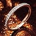 Dsnyu 14 Karat Gold Rings for Women, Wedding Bands Jewelry Yellow Gold Half Eternity Square Moissanite Band Fashion Trendy Size 8.5