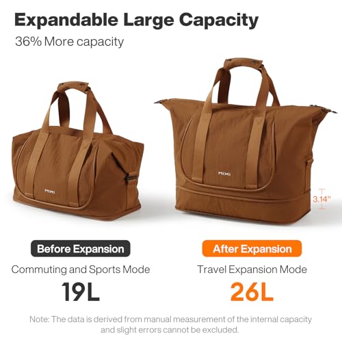 mixi Travel Tote Bag for Women Large Expandable Travel Bag Waterproof Lightweight Carry On Personal Item Shoulder Handbag4