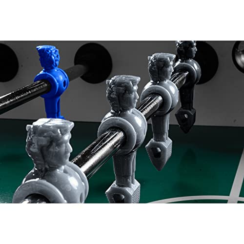 RAMROXX Fußball Tischkicker Design Weiss grünes Spielfeld Figuren Blau Weiss 80kg – Bild 7