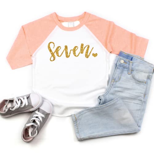 Bump and Beyond Designs Girl Seventh Birthday Outfit 7th Birthday Raglan Shirt2