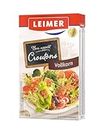 LEIMER Croutons Vollkorn 100 g - Hergestellt aus vollem Korn des Weizens, herzhaft-rustikal - Kräftiger Vollkorngeschmack - Vegan (1 x 100g)