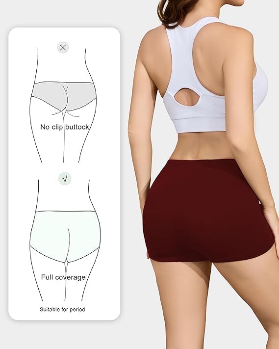 Cotton Boyshort Underwear for Women Cotton Boxer Briefs for Women Underwear Shorts 4 Pack - Image 3