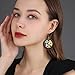 KaFu Brown Wooden Earrings for Women Vintage Bohemian African Ethnic Wood Big Round Circle Geometric Dangle Drop Earrings Jewelry (wood-7)