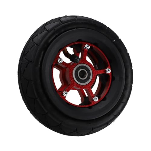 Vilgftyiet Elektrisches Skateboard-Rad, 155 x 50 mm, Luftreifen mit Nabe aus Aluminiumlegierung, für Offroad-Longboard, 15,2 cm, Schwarz