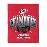 Northwest NHL Carolina Hurricanes 2026 Stanley Cup Champions Silk Touch Throw Blanket, Ultra Soft Plush Polyester, Lightweight Warm Decorative Fan Gift, 46 x 60 in
