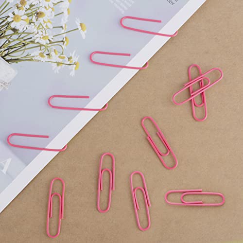 Paper Clips,200 Pcs Pink Paper Clips Medium Size With Paper Clip Holder Box For Pink Office Supplies Essentials For Women Girls #TOP3